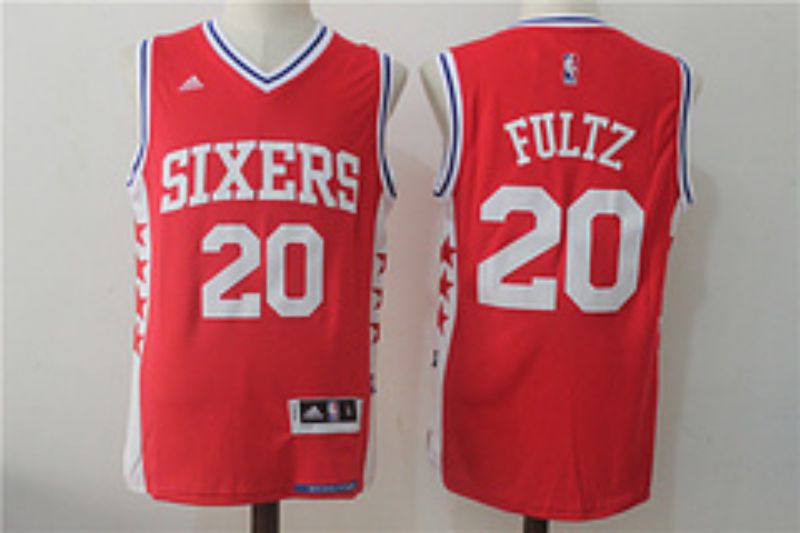Men Philadelphia 76ers #20 Fultz Red NBA Jerseys->houston texans->NFL Jersey